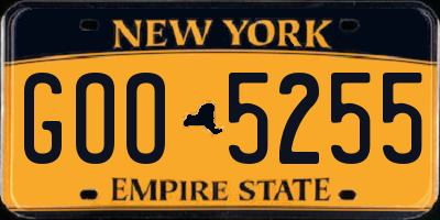 NY license plate GOO5255