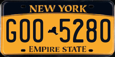 NY license plate GOO5280