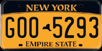 NY license plate GOO5293