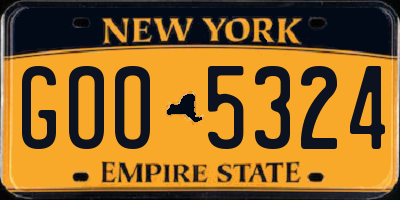 NY license plate GOO5324