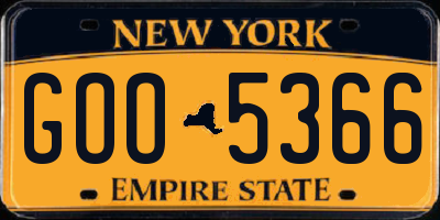 NY license plate GOO5366
