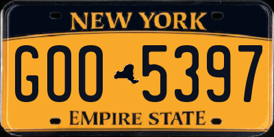 NY license plate GOO5397