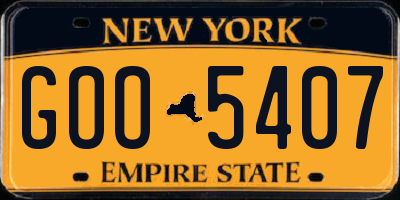 NY license plate GOO5407