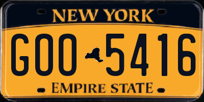 NY license plate GOO5416