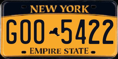 NY license plate GOO5422