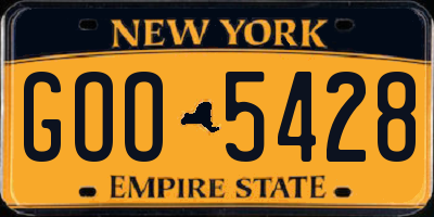 NY license plate GOO5428