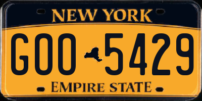 NY license plate GOO5429