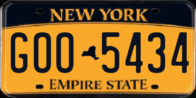 NY license plate GOO5434