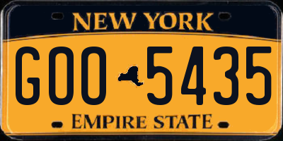 NY license plate GOO5435