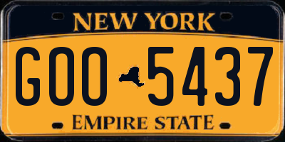 NY license plate GOO5437