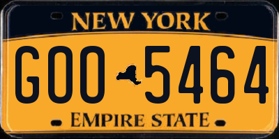 NY license plate GOO5464