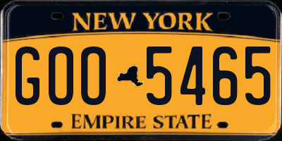 NY license plate GOO5465