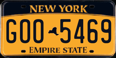 NY license plate GOO5469
