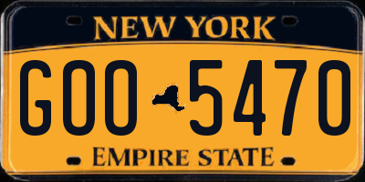 NY license plate GOO5470