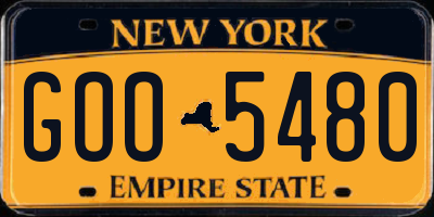 NY license plate GOO5480