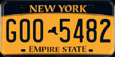 NY license plate GOO5482