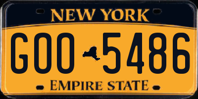 NY license plate GOO5486