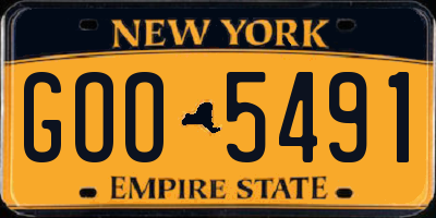 NY license plate GOO5491