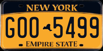 NY license plate GOO5499