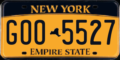 NY license plate GOO5527