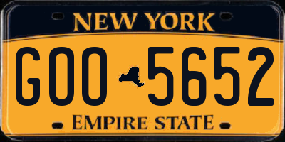 NY license plate GOO5652
