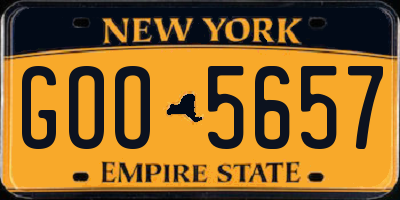 NY license plate GOO5657