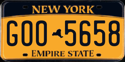 NY license plate GOO5658