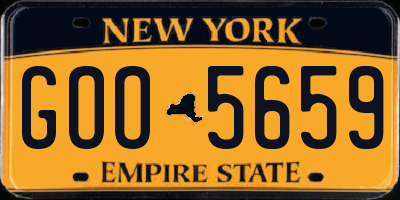 NY license plate GOO5659