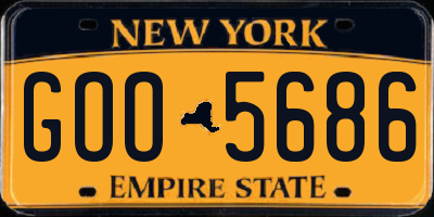NY license plate GOO5686