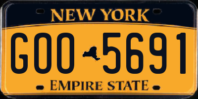 NY license plate GOO5691
