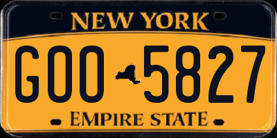 NY license plate GOO5827