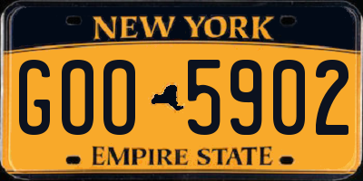 NY license plate GOO5902
