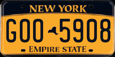 NY license plate GOO5908