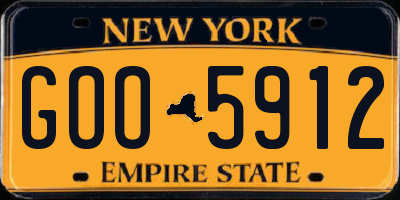 NY license plate GOO5912