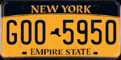 NY license plate GOO5950