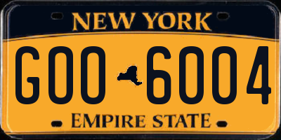NY license plate GOO6004