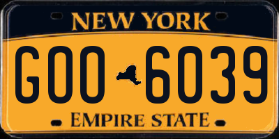 NY license plate GOO6039