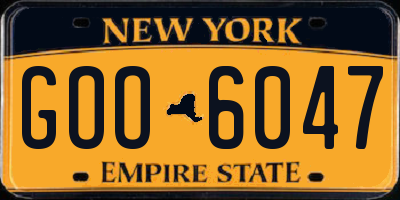 NY license plate GOO6047