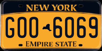 NY license plate GOO6069