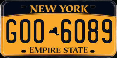 NY license plate GOO6089