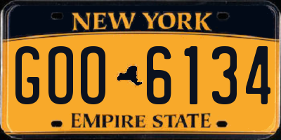 NY license plate GOO6134