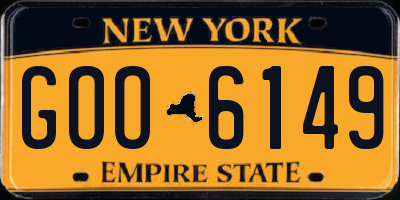 NY license plate GOO6149