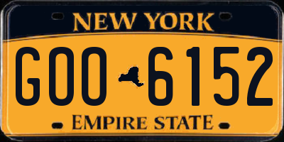 NY license plate GOO6152
