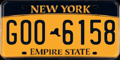 NY license plate GOO6158