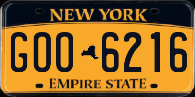 NY license plate GOO6216