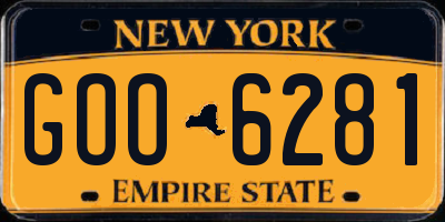 NY license plate GOO6281