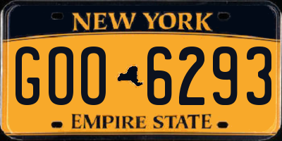 NY license plate GOO6293