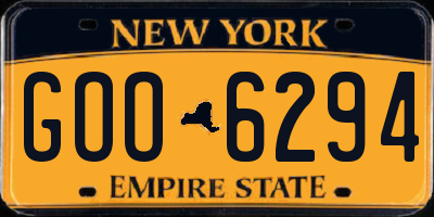 NY license plate GOO6294