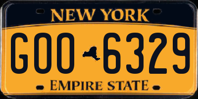 NY license plate GOO6329