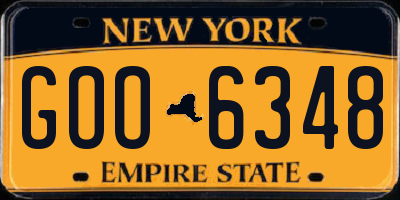 NY license plate GOO6348